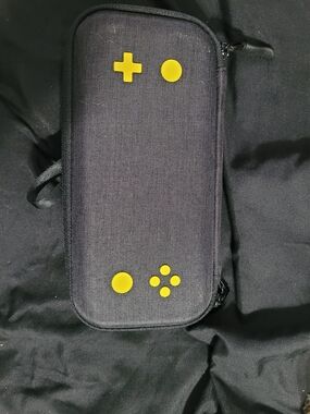 Black Portable Tablet & Accessory Case with Yellow Accent